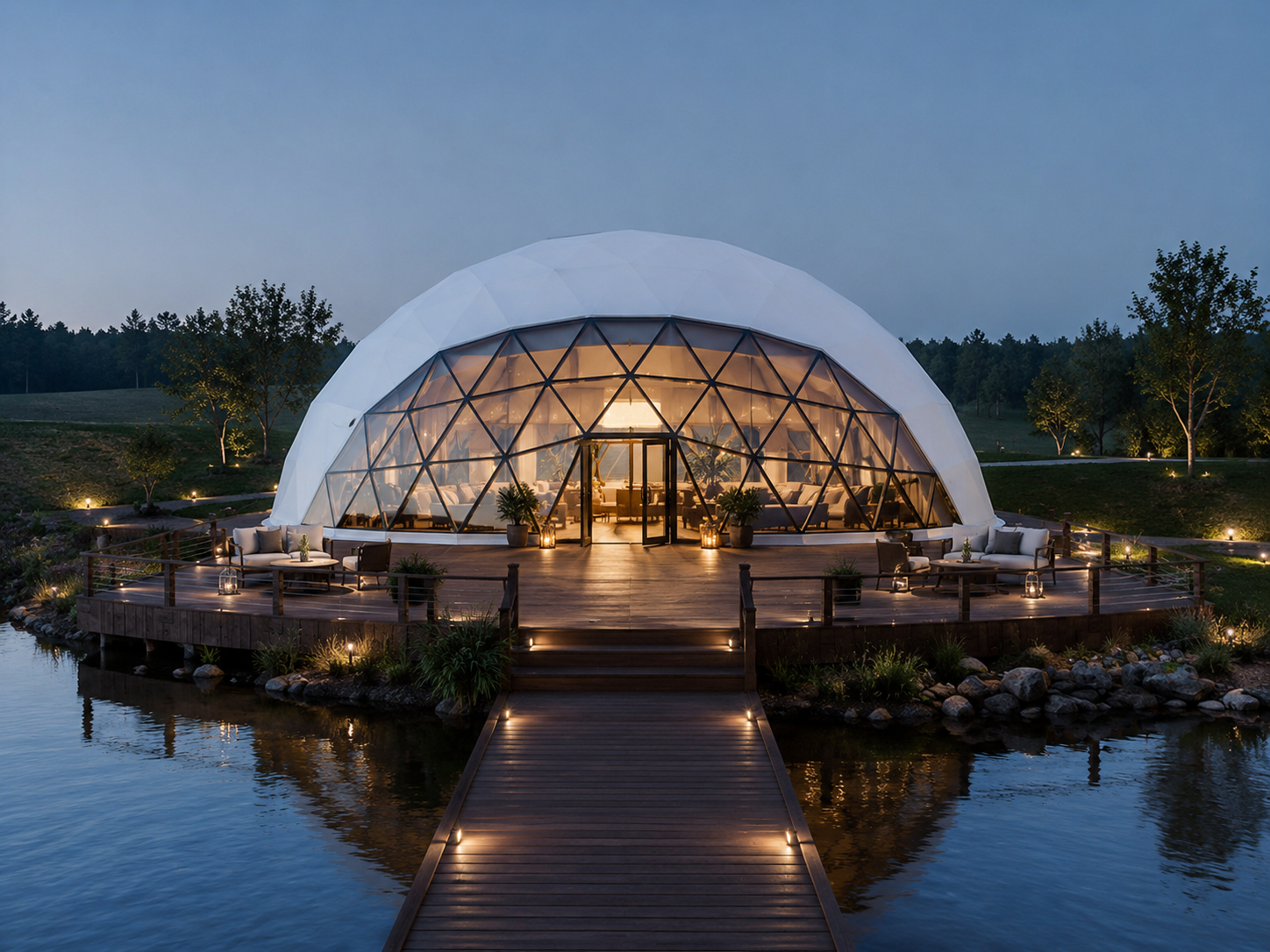 GEODOMAS 430 – Ø18 m resorto centras, restoranas arba renginių erdvė