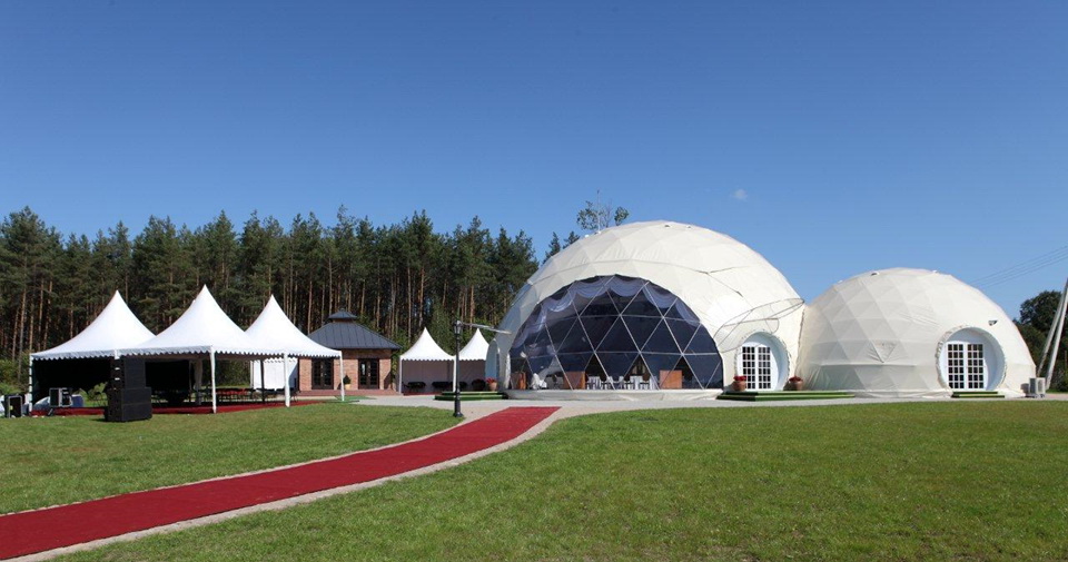 EVENT 450 renginių kompleksas – GEO20.mobile kupolas iš vidaus, Paįbradė